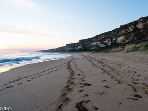 Preview wallpaper sand, rocks, sea, landscape, nature