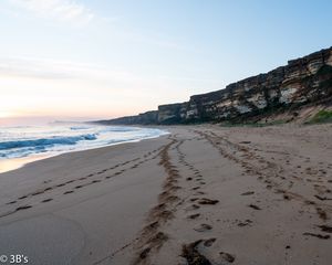 Preview wallpaper sand, rocks, sea, landscape, nature
