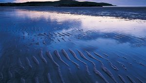 Preview wallpaper sand, sea, coast, water, outflow