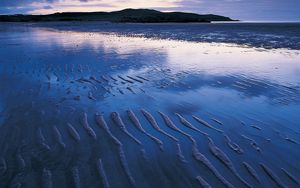 Preview wallpaper sand, sea, coast, water, outflow