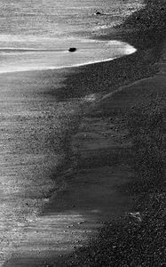 Preview wallpaper sand, sea, shore, bw