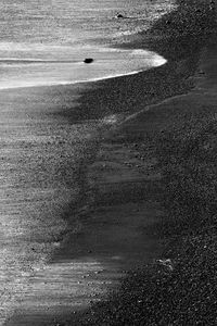 Preview wallpaper sand, sea, shore, bw