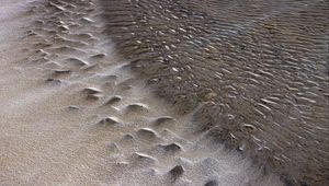 Preview wallpaper sand, sea, waves, stones, shore, nature