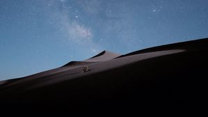 Preview wallpaper sand, slope, starry sky, stars
