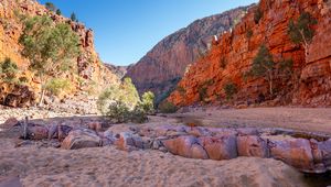 Preview wallpaper sand, stones, rocks, landscape