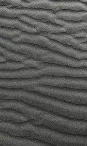 Preview wallpaper sand, texture, gray, wavy