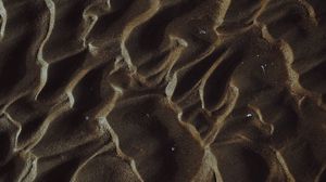 Preview wallpaper sand, texture, waves, beach