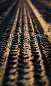 Preview wallpaper sand, trace, macro, closeup, texture