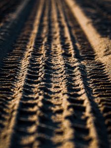 Preview wallpaper sand, trace, macro, closeup, texture