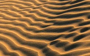 Preview wallpaper sand, traces, waves, desert