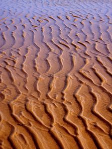 Preview wallpaper sand, waves, beach, water