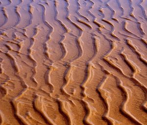 Preview wallpaper sand, waves, beach, water