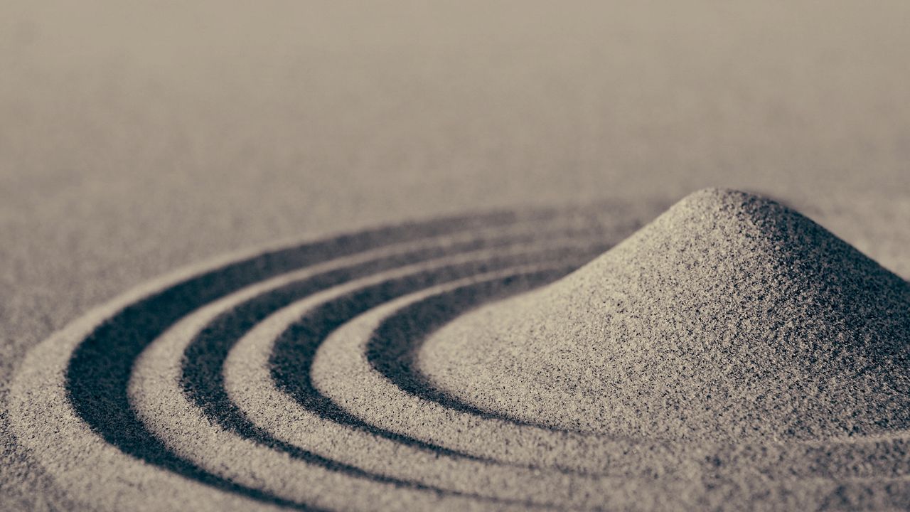 Wallpaper sand, waves, macro, circles