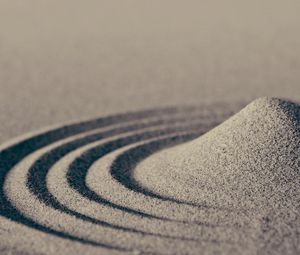 Preview wallpaper sand, waves, macro, circles