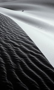 Preview wallpaper sand, waves, relief, black and white