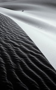 Preview wallpaper sand, waves, relief, black and white