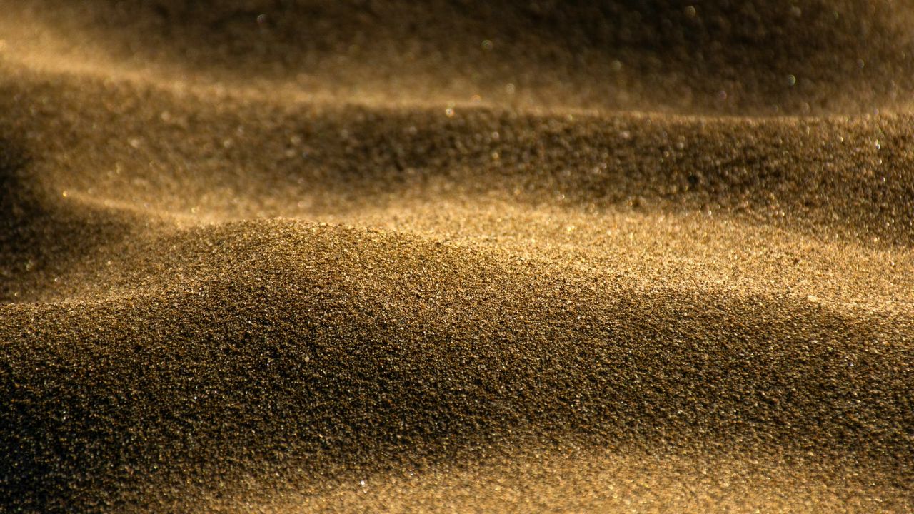 Wallpaper sand, waves, relief, macro, brown