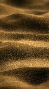 Preview wallpaper sand, waves, relief, macro, brown