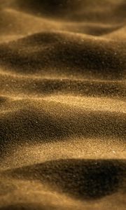 Preview wallpaper sand, waves, relief, macro, brown