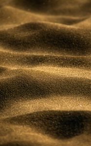 Preview wallpaper sand, waves, relief, macro, brown