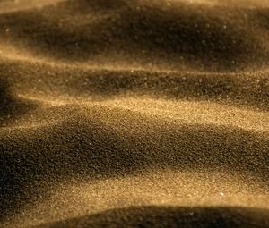 Preview wallpaper sand, waves, relief, macro, brown