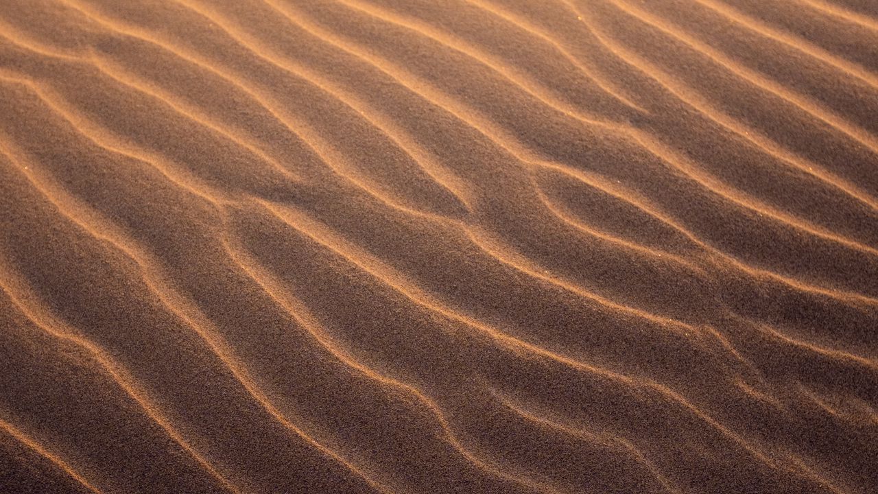 Wallpaper sand, waves, ripples, texture, brown