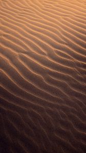 Preview wallpaper sand, waves, ripples, texture, brown