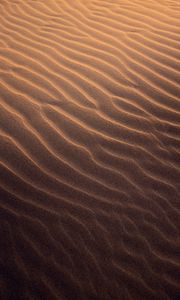 Preview wallpaper sand, waves, ripples, texture, brown
