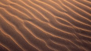 Preview wallpaper sand, waves, ripples, texture, brown