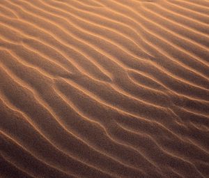 Preview wallpaper sand, waves, ripples, texture, brown