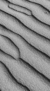 Preview wallpaper sand, waves, surface, gray, bw
