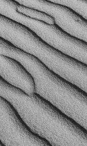 Preview wallpaper sand, waves, surface, gray, bw