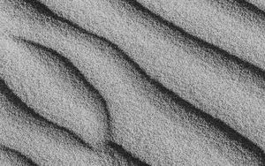 Preview wallpaper sand, waves, surface, gray, bw
