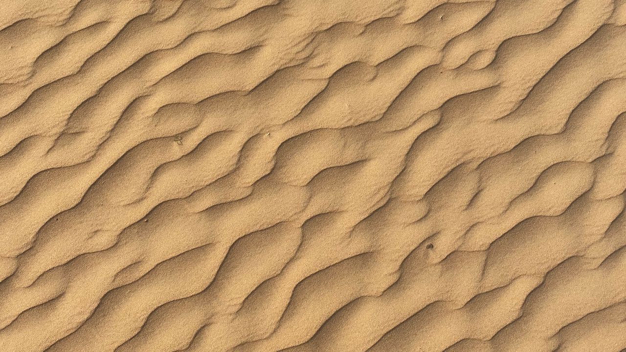 Wallpaper sand, waves, surface, texture, desert, brown