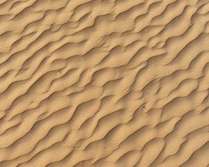 Preview wallpaper sand, waves, surface, texture, desert, brown