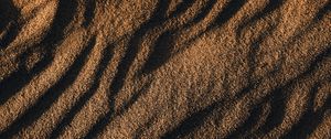 Preview wallpaper sand, waves, texture, brown