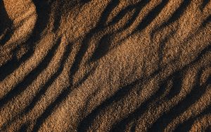 Preview wallpaper sand, waves, texture, brown