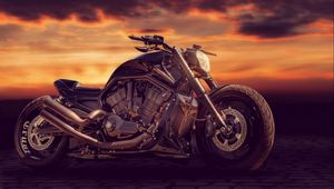 Preview wallpaper sandra dombrovsky, bike, motorcycle, style