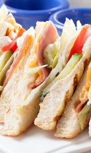 Preview wallpaper sandwich, bread, meat, vegetables