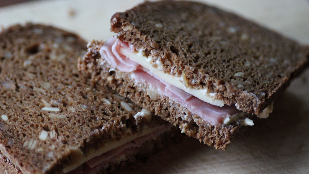 Wallpaper sandwich, ham, cheese, appetizing