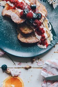 Preview wallpaper sandwiches, jam, berries, powder, dessert