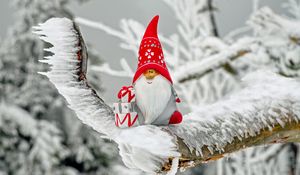 Preview wallpaper santa claus, christmas, snow, frost