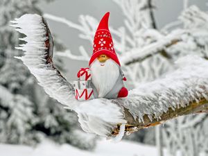 Preview wallpaper santa claus, christmas, snow, frost