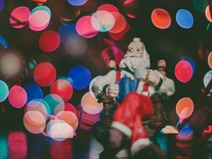 Preview wallpaper santa claus, glare, new year