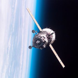 Preview wallpaper satellite, orbit, flight, iss, world