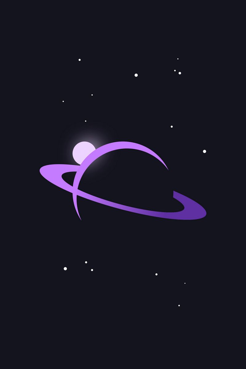 Download wallpaper 800x1200 saturn, planet, space, vector, art, purple  iphone 4s/4 for parallax hd background