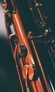 Preview wallpaper saxophone, musical instrument, keys, housing