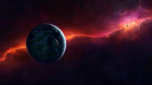 Preview wallpaper sci fi, space, red, planet