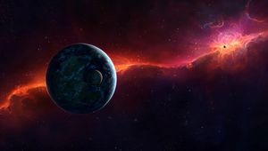 Preview wallpaper sci fi, space, red, planet