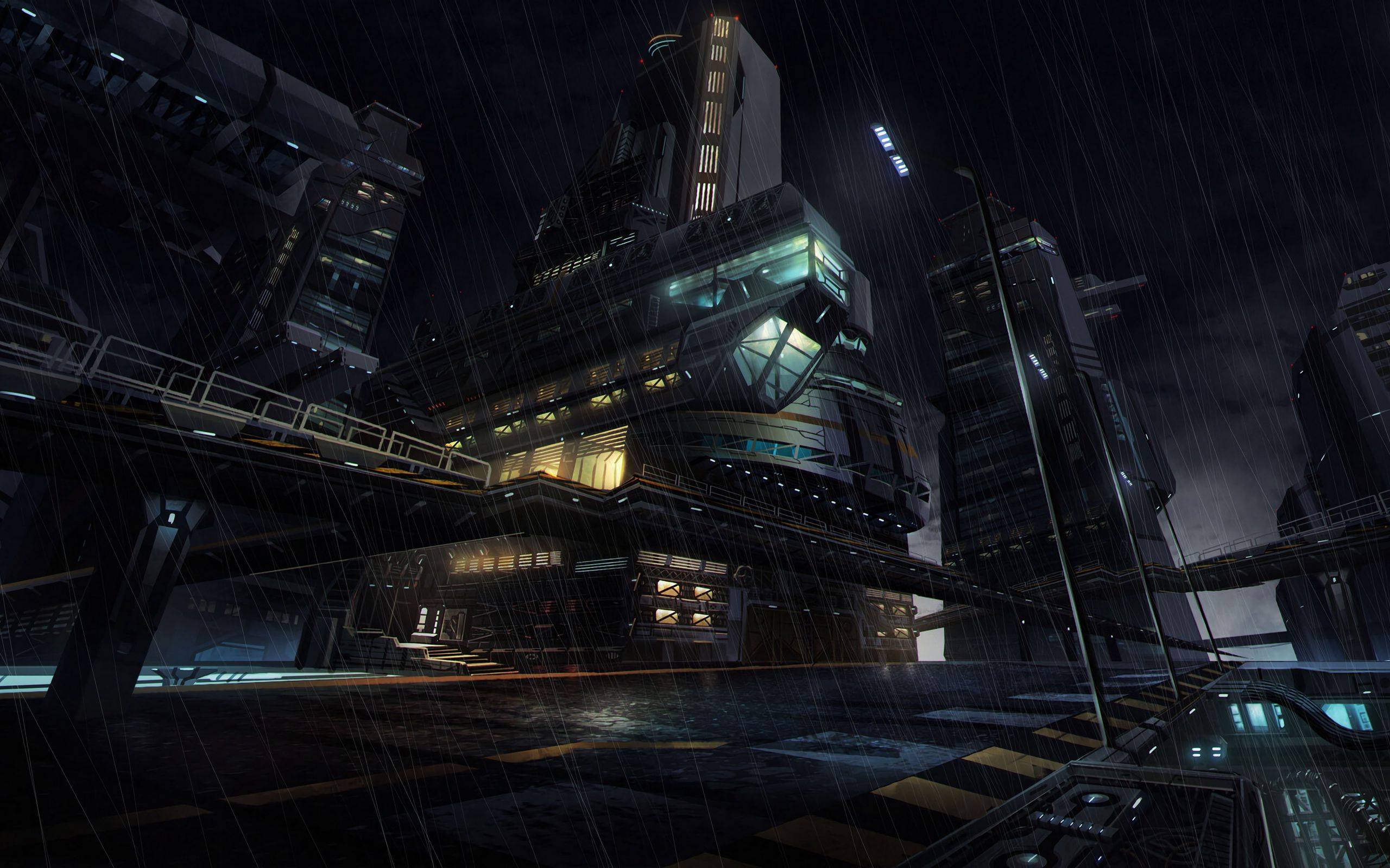 Download Wallpaper 2560x1600 Sci Fi, Building, Future, Fiction